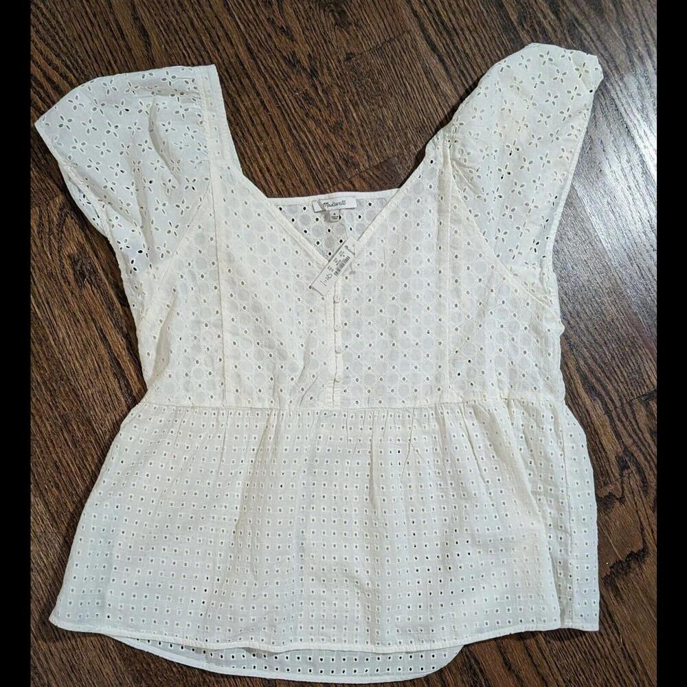 Madewell White Eyelet size M